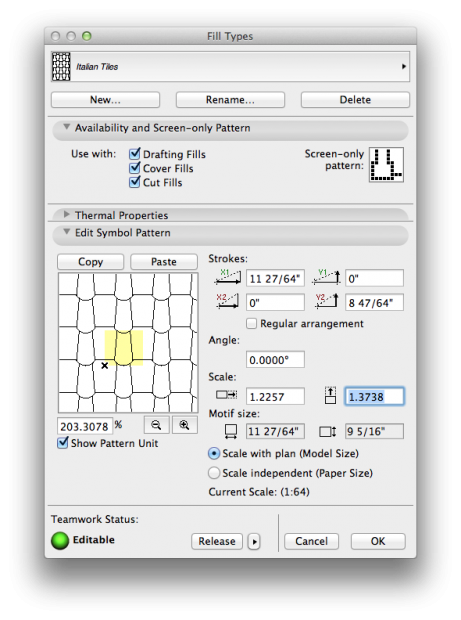 fill dialog